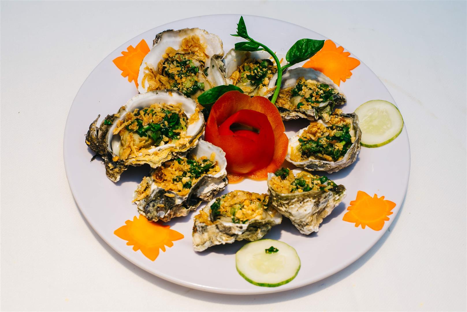Hàu nướng mỡ hành